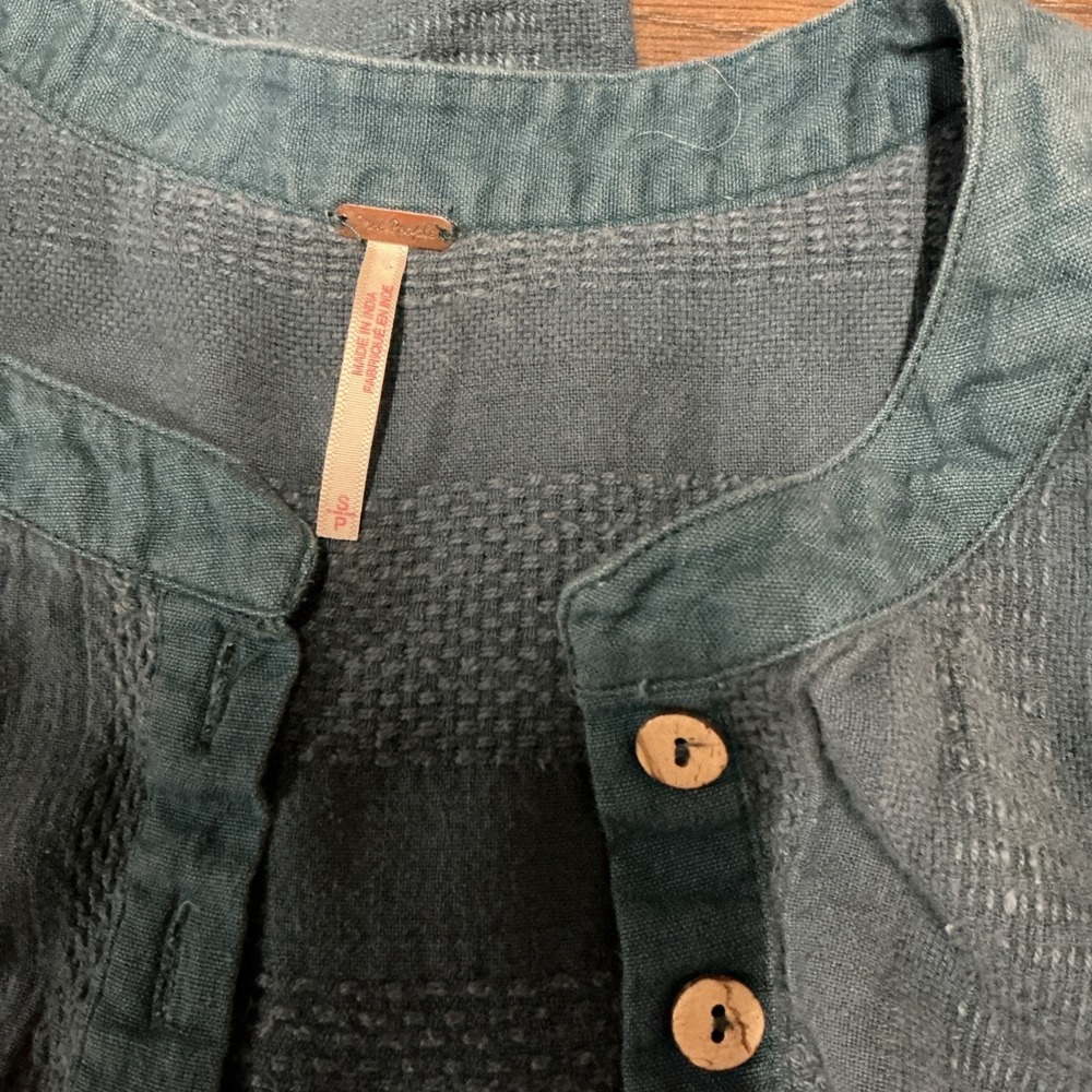 Free People Current Obsession Jumpsuit Size Small Teal Comfy